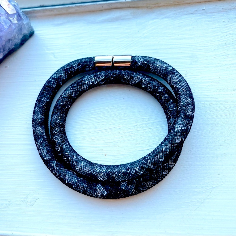 Last week available Swarovski Stardust Crystal Bracelet Black